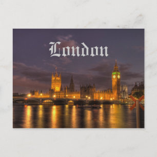 Das britische Parlament in London Postcard Postkarte