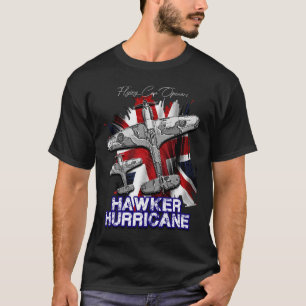 Das britische RAF-Flugzeug des Hurrikans Hawker T-Shirt