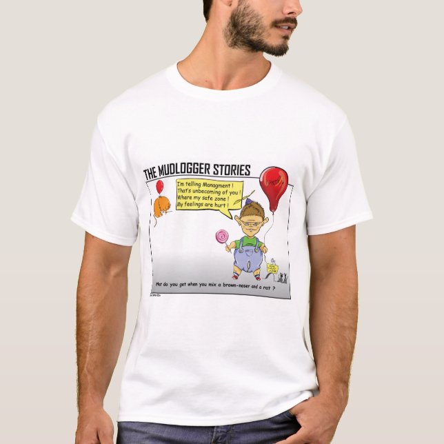 Das Brown-Noser und sein Ballon Ölfeld T-Shirt (Vorderseite)