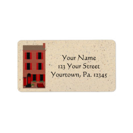 Das Brownstone-Adressetikett Adressaufkleber