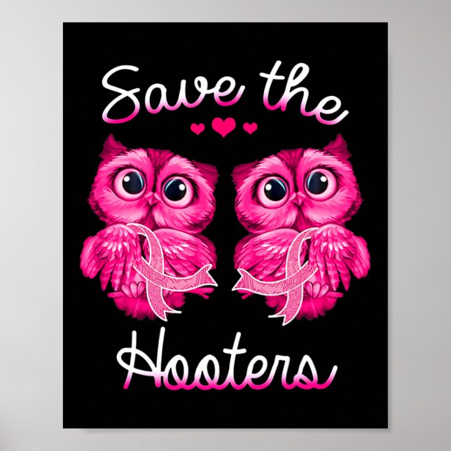 Das Brustkrebsbewusstsein Rettete die Hooters Poster (Vorne)