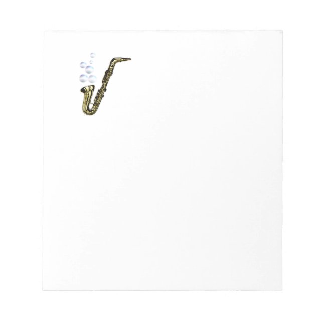 Das Bubble-Saxophon Notizblock (Vorderseite)