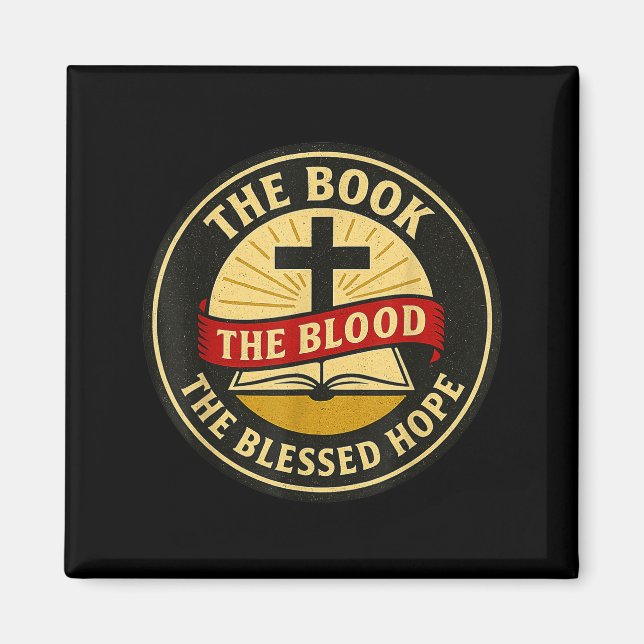 Das Buch, Blut Und Gesegnete Hoffnung, Kjv  Magnet (Vorne)