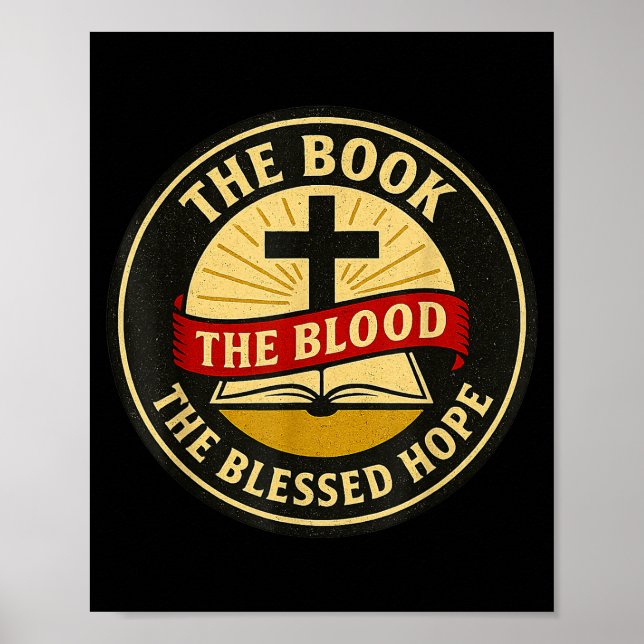 Das Buch, Blut Und Gesegnete Hoffnung, Kjv Poster (Vorne)
