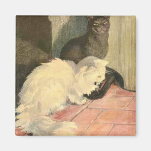 Das Buch der Katze: Schneeball und Ebenholz Magnet