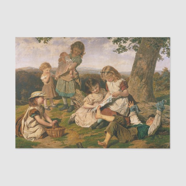 Das Buch der Kindergeschichte von Sophie Anderson Seidenpapier (Vorderseite)