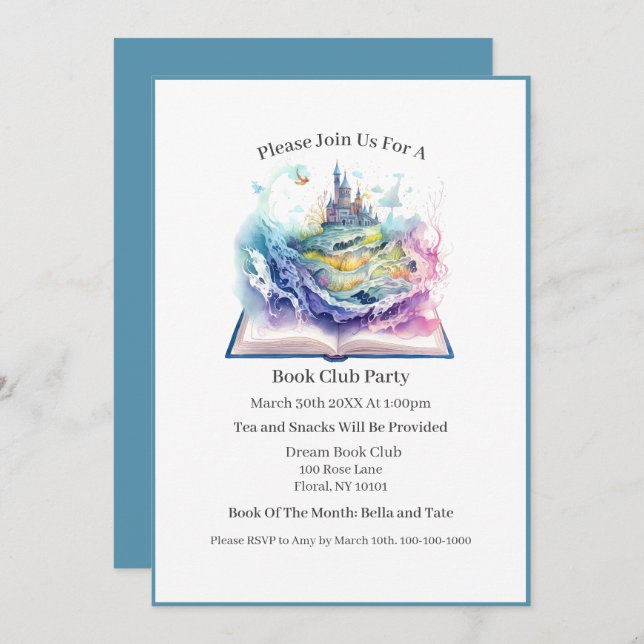 Das Buch ist immer besser, Club buchen Einladung (Vorne/Hinten)