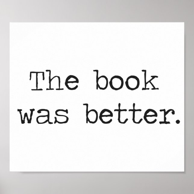 Das Buch war besser Poster (Vorne)