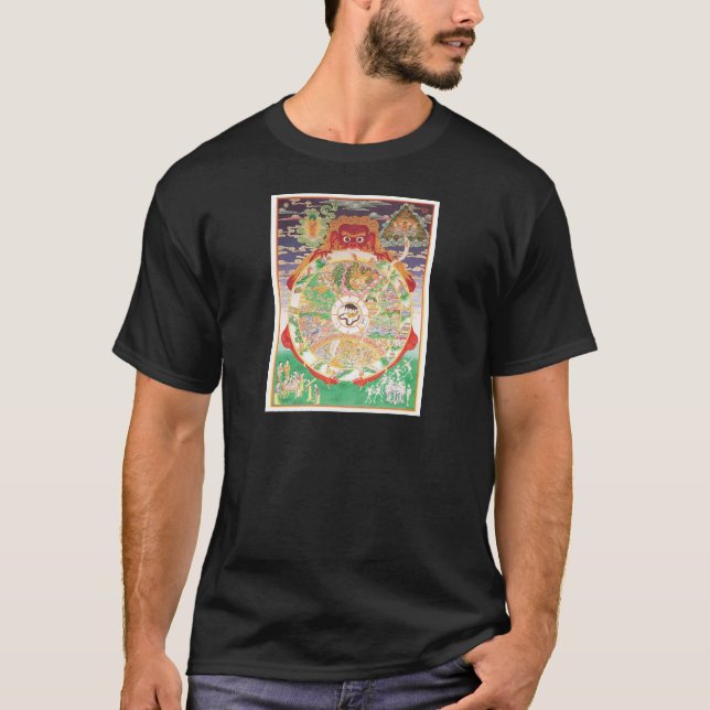Das buddhistische Rad des Lebens T-Shirt (Vorderseite)