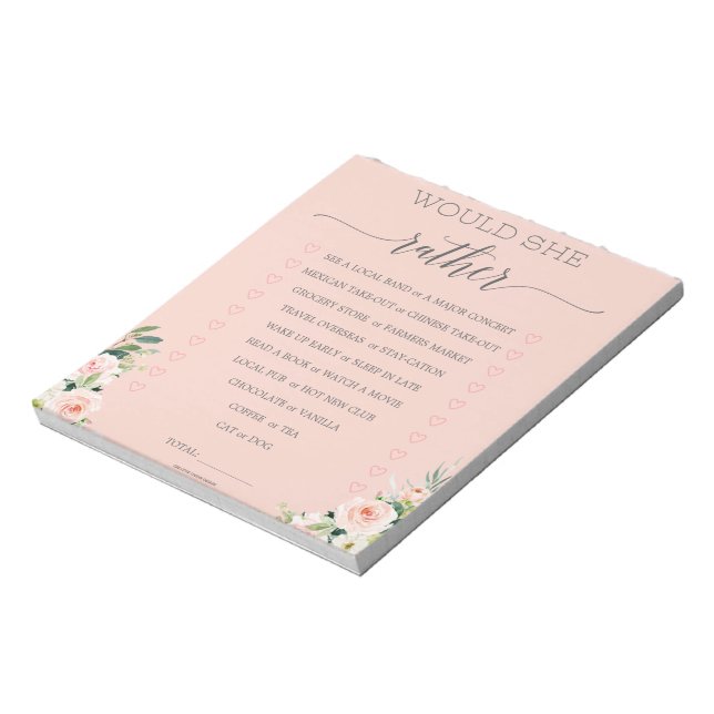 Das Budget-Brautparty würde sie eher mit dem Notep Notizblock (Rotiert)