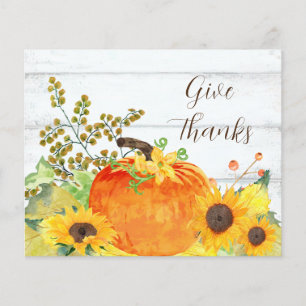 Das Budget dank Rustic Pumpkin Sunflowers Card