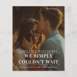 Das Budget konnte die Hochzeitsankündigung des Fot