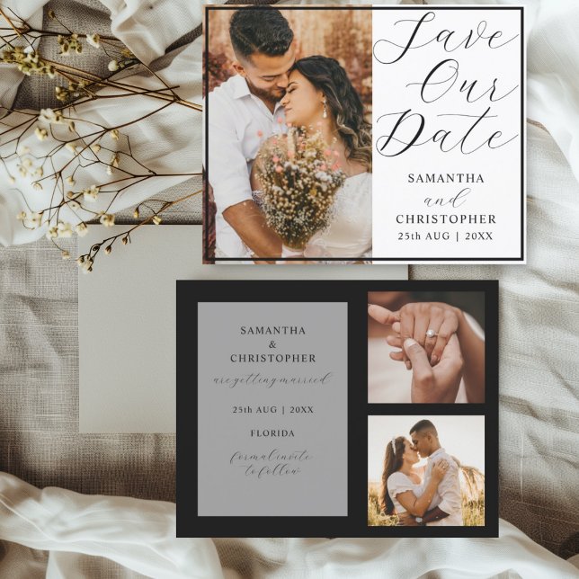 Das Budget Rette unser Datum Schwarz-Weiß-Foto Hoc (Von Creator hochgeladen)