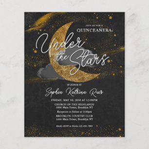 Das Budget unter den Sternen Gold Moon Glam Quince Flyer