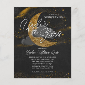 Das Budget unter den Sternen Gold Moon Glam Quince Flyer