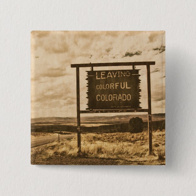 das bunte Colorado verlassen Button (Vorderseite)