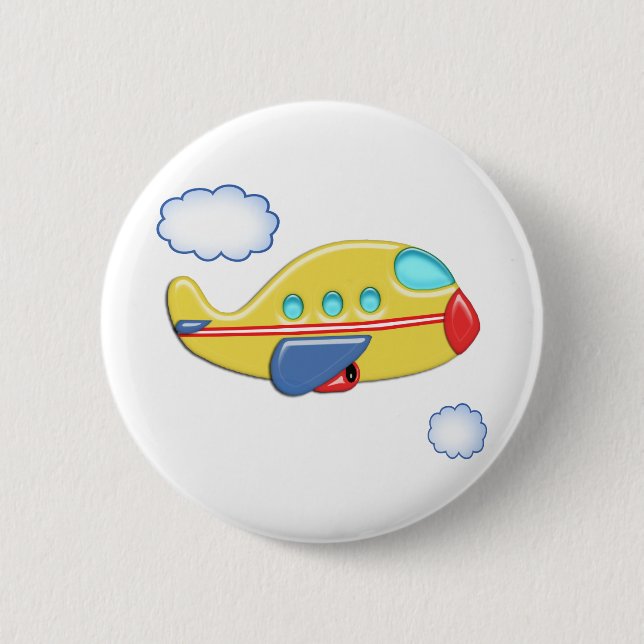 Das bunte Flugzeug des Kindes Button (Vorderseite)