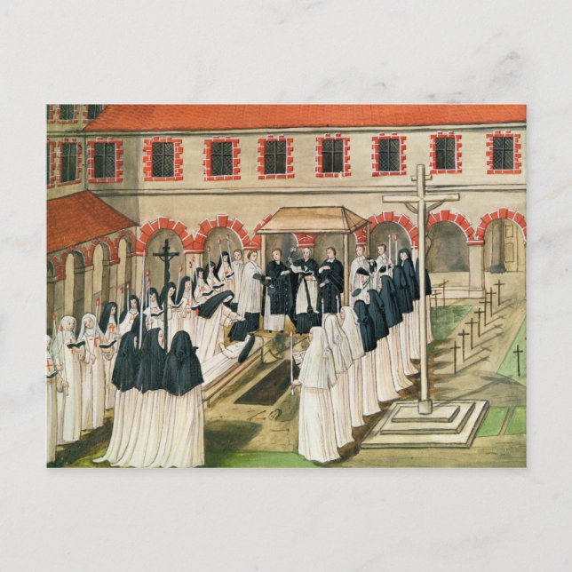 Das Burial of a Nun, von 'l'Abbaye de Postkarte (Vorderseite)