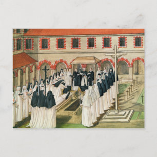 Das Burial of a Nun, von 'l'Abbaye de Postkarte