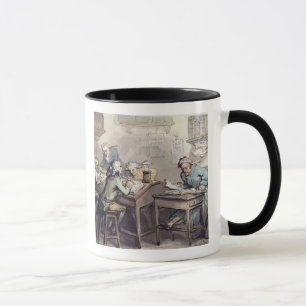 Das Büro eines Kaufmannes, 1789 (Stift u. Tinte Tasse