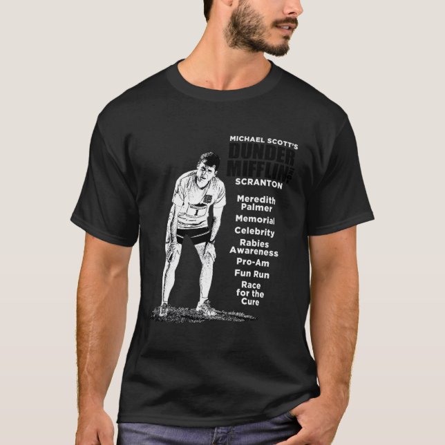 Das Büro Michael Scott Fun Run T-Shirt (Vorderseite)