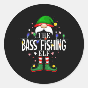 Das Byb Fishing Elf Weihnachtsfamilie Pajama Party Runder Aufkleber
