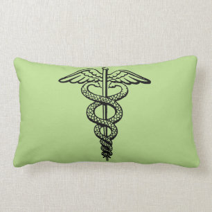 Das caduceus-Symbol Lendenkissen