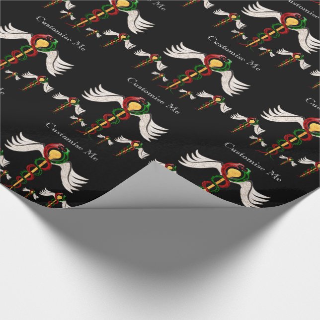 Das Caduceus (Vollfarbigkeit) Geschenkpapier (Ecke)