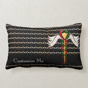 Das Caduceus (Vollfarbigkeit) Lendenkissen