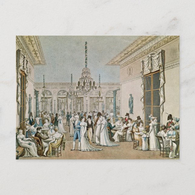Das Café Frascati im Jahre 1807 Postkarte (Vorderseite)