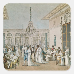 Das Café Frascati im Jahre 1807 Quadratischer Aufkleber