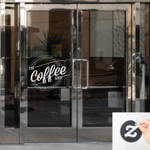 Das Café-Geschäft Fensteraufkleber
