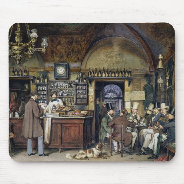 Das Café in Rom, 1856 Mousepad (Vorne)