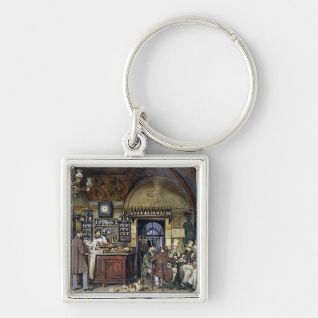 Das Café in Rom, 1856 Schlüsselanhänger (Vorne)