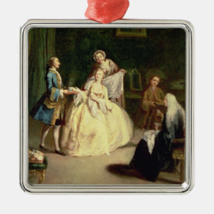 Das Café Silbernes Ornament