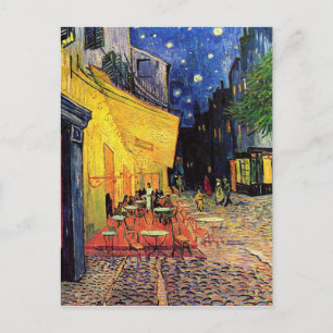 Das Café Terrasse in Arles, bei Night - van Gogh Postkarte