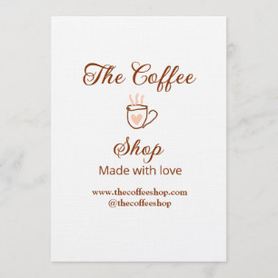 Das Café und Website Social Media Geschäft Einladung
