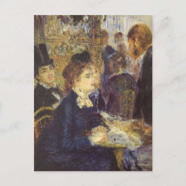 Das Café von Pierre Renoir, Vintager Impressionism Postkarte (Vorderseite)
