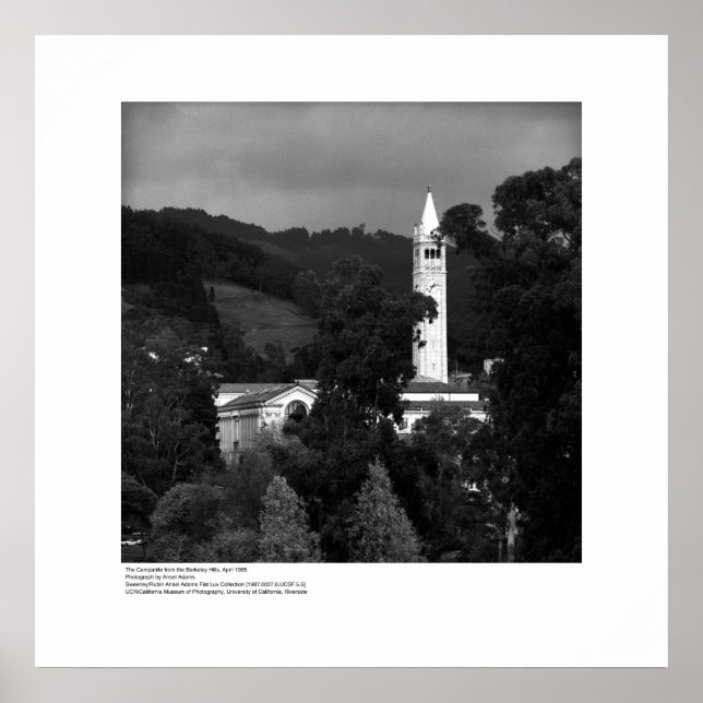 Das Campanile aus den Berkeley Hills, 1965 Poster (Vorne)