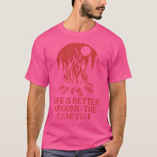 Das Campfire Summer Camping Tropical T-Shirt