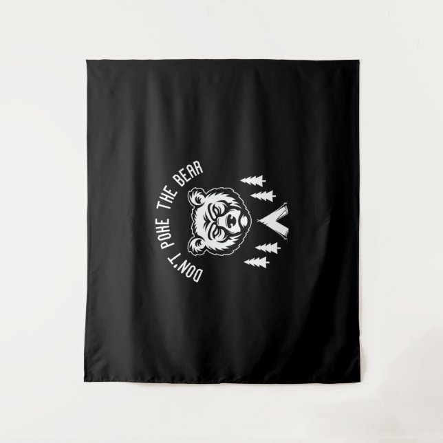 Das Camping der Bärenjagd darf nicht geplündert we Wandteppich (Vorderseite)