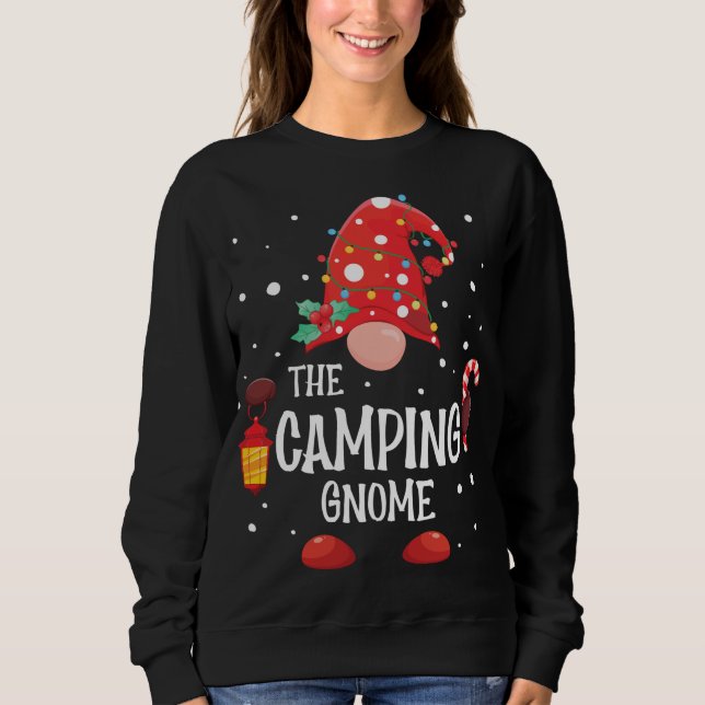 Das Camping Gnome passt zum Weihnachtsgenom der Fa Sweatshirt (Vorderseite)