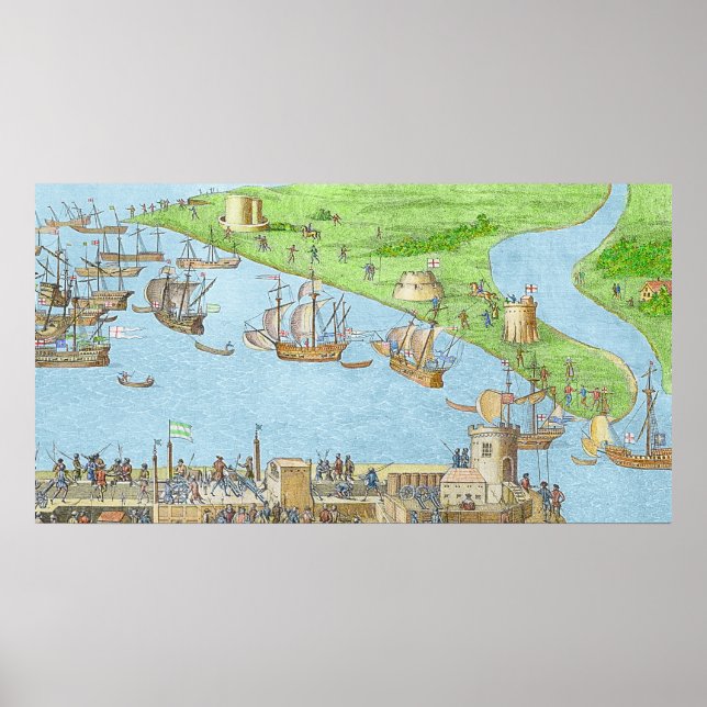 Das Campment der englischen Streitkräfte Poster (Vorne)