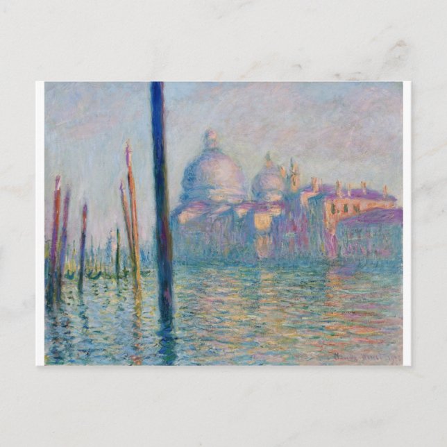 Das Canal Grande in Venedig 01 durch Claude Monet Postkarte (Vorderseite)