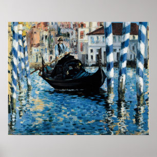 Das Canal Grande von Venedig durch Manet - Plakat