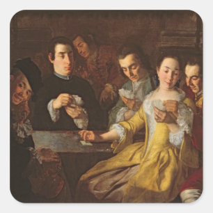 Das Card-Party Quadratischer Aufkleber