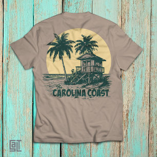 Das Carolina Coast Vintage Sunset Beach House mit T-Shirt