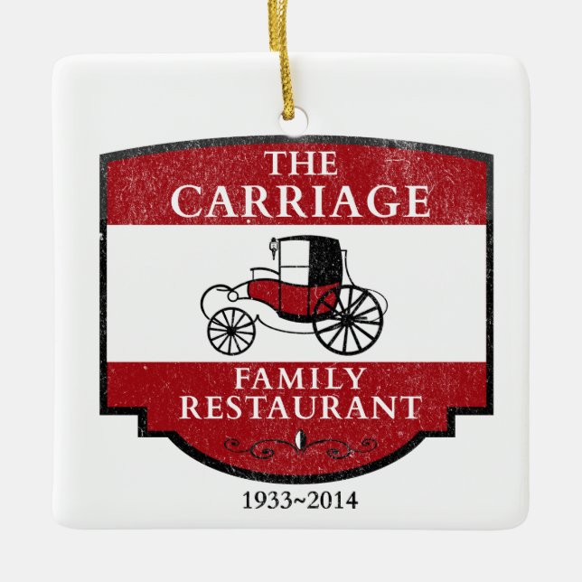 Das Carriage House Restaurant La Mirada Keramikornament (Vorderseite)