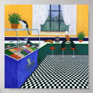 Das Cat Café. Colorado Poster