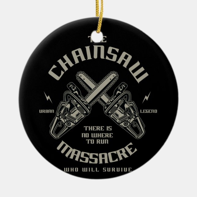 Das Chainsaw-Massaker, wer wird überleben? Keramikornament (Vorne)